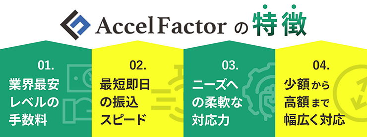 アクセルファクターのファクタリングサービスの特徴